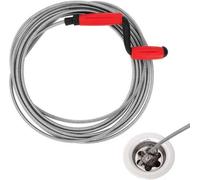 Unyqoos® : Nettoyant pour canalisations – Spirale de nettoyage flexible de 5 mètres en acier au carbone, avec poignée en plastique antidérapante et manivelle, idéale pour la cuisine et la salle de bai