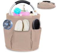 Unyqoos® : Organisateur pliable pour produits de nettoyage – grand compartiment principal et 6 poches extérieures, poignée de transport, tissu Oxford 600D avec revêtement PE, idéal pour la salle de ba