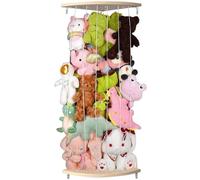 Unyqoos® : Organisateur suspendu pour jouets d'enfant – rangeur en peluche réglable de 112 à 180 cm, hamac triangulaire d'angle en bois avec élastique, kit de montage inclus