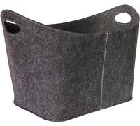 Unyqoos® Panier à bois de chauffage XXL – Feutre 5 mm, gris, 45 x 32 x 45 cm, poignées renforcées, bords découpés au laser