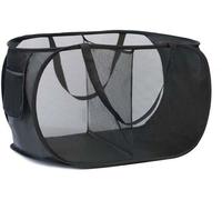 Unyqoos® Panier à linge pliable – 2 compartiments, 75 litres, tissu en filet respirant, polyester et fil d'acier à ressort, dimensions déplié : 58 x 36 x 36 cm, compacté : 20 x 3,5 cm