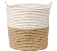 Unyqoos® Panier tressé pour plantes en corde de coton, pot de culture artisanal de 25 x 25 cm – housse décorative pour pots de diamètre 14–24 cm, multifonctionnel