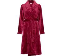 Unyqoos® Pastunette Peignoir Rosewood Elegance – Peignoir en flanelle polaire, rouge, taille M, 110 cm, 100% polyester (70% recy ol montant, ceinture à nouer