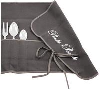 Unyqoos® : Porte-couverts en tissu – Organisateur de couverts brodé avec 12 compartiments, étui de rangement en polyester lavable pour la protection, l'ordre et le transport