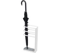 Unyqoos® : Porte-parapluies minimaliste blanc en acier – Support parapluies gain de place pour 4 parapluies, 2 kg