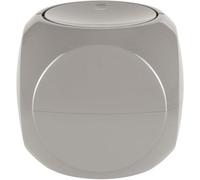 Unyqoos® Poubelle 1 L avec couvercle basculant – poubelle cubique compacte pour table et salle de bain, 14 x 14 cm, gain de place idéale pour la cuisine et la salle de bain