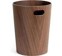 Unyqoos® Poubelle en bois – poubelle moderne en bois de 9,8 L (7,7 L jusqu'au bord), placage de noyer, aspect bois mat, idéale pour le bureau, la chambre d'enfant et la chambre à coucher