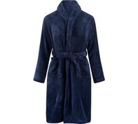 Unyqoos® Relax Company, peignoir pour enfant 100% polaire, bleu foncé – peignoir unie avec ceinture à nouer et poches, taille 134/140