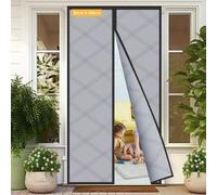 Unyqoos® Rideau thermique magnétique, 91 x 201 cm – Tissu Oxford avec doublure en coton épais, isolant contre le froid et les courants d'air, fermeture magnétique
