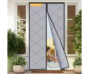 Unyqoos® Rideau thermique magnétique, 91 x 201 cm – Tissu Oxford avec doublure en coton épais, isolant contre le froid et les courants d'air, fermeture magnétique