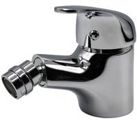 Unyqoos® Robinet bidet à levier unique, chromé – Cartouche DM 40, bonde de 1 1/4 pouce avec tuyaux de raccordement, compact, 1 kg