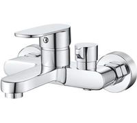 Unyqoos® : Robinet et douchette de salle de bain – Mitigeur à un levier en laiton H59, montage mural, mélangeur rotatif, raccordement 1/2 pouce