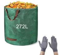Unyqoos® Sac de jardin robuste et autoportant, 272 litres – sac pliable en polypropylène avec des poignées de transport robustes, idéal pour les feuilles et les déchets verts