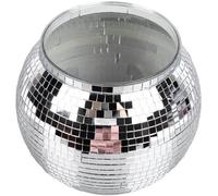 Unyqoos® : Seau à glace en forme de boule disco – un refroidisseur de champagne élégant avec une grande capacité, un design rétro réfléchissant en plastique résistant, idéal pour les fêtes en intérieu