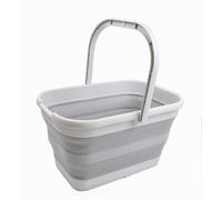 Unyqoos® : Seau pliable et gain de place, 12 litres – Sans BPA, plié seulement 5,5 cm, avec poignée de transport | Polyvalent pour l'intérieur et l'extérieur, pour le camping et le nettoyage