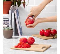 Unyqoos® : Set de 3 éplucheurs de légumes ergonomiques – Épluchage facile des fruits et légumes, poignée antidérapante, acier inoxydable japonais, lavable au lave-vaisselle