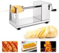 Unyqoos® : Spirale de découpe manuelle en acier inoxydable – trancheuse manuelle pour légumes, idéale pour les pommes de terre, les concombres et les carottes, avec système de fixation