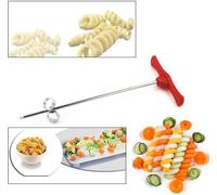 Unyqoos® : Spiraleur manuel en acier inoxydable – ergonomique pour les pommes de terre, les carottes et les concombres, idéal pour réaliser des spirales de légumes parfaites pour les salades