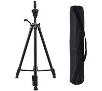 Unyqoos® Support réglable pour perruques en métal, de 61 à 161 cm – base antidérapante, crochets, compatible avec les mannequins pour perruques de type vitrine et en toile, avec sac de transport inclu