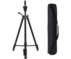 Unyqoos® Support réglable pour perruques en métal, de 61 à 161 cm – base antidérapante, crochets, compatible avec les mannequins pour perruques de type vitrine et en toile, avec sac de transport inclu