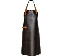 Unyqoos® Tabliers en cuir New York – tabliers de cuisine et de barbecue fabriqués à la main en cuir de buffle souple, couleur noire, disponibles en différentes longueurs : 74 cm, 82 cm et 89 cm