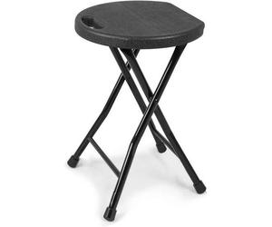 Unyqoos® : Tabouret pliable – Tabouret portable avec structure en acier, design en forme de "X", capacité de charge de 270 kg, poids de 2 kg, embouts antidérapants, pour intérieur et extérieur