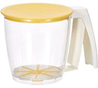 Unyqoos® : Tamis à farine monobloc avec couvercle – Tamis de cuisine pour farine et sucre glace, plastique sans BPA, diamètre 11,5 cm, hauteur 11,5 cm, largeur 16 cm, 2 couvercles