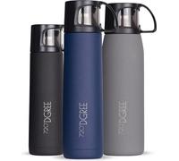 Unyqoos® Thermos à double paroi avec gobelet – Bouteille isotherme en acier inoxydable, 450 ml / 700 ml / 1 litre – étanche, sans BPA, idéale pour le café et le thé, parfaite pour les activités de ple