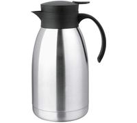 Unyqoos® Thermos à double paroi en acier inoxydable, grande capacité (2 litres) – bec verseur anti-goutte, utilisation à une main, idéal pour les boissons chaudes et froides, pour la maison et le bure