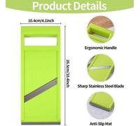 Unyqoos® : Tranche-légumes manuel – poignée ergonomique, lames en acier inoxydable résistant à la rouille, lavable au lave-vaisselle, compact, idéal pour les concombres, les pommes de terre, le fromag