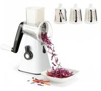 Unyqoos® : Tranche-légumes multifonctionnel avec 3 lames interchangeables – Fabriqué en ABS sans BPA, avec des lames en acier inoxydable 430, une ventouse et une poignée ergonomique à une main, lavabl