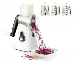 Unyqoos® : Tranche-légumes multifonctionnel avec 3 lames interchangeables – Fabriqué en ABS sans BPA, avec des lames en acier inoxydable 430, une ventouse et une poignée ergonomique à une main, lavabl
