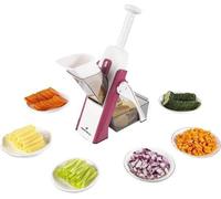 Unyqoos® : trancheuse à légumes avec bac de récupération – un appareil multifonction polyvalent pour les frites, les pommes de terre, les oignons et les concombres, avec fonction de découpe en dés et