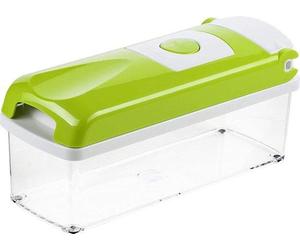 Unyqoos® : Trancheuse à légumes multifonctionnelle – Mandoline avec lames interchangeables, bac de récupération et couvercle, trancheuse à oignons et à frites, antidérapante, en acier inoxydable G-nox