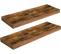 Unyqoos® Wandregal, lot de 2 – Étagère murale de 60x20x3,8 cm, style vintage avec structure visible, capacité de charge jusqu'à 10 kg, idéale pour la salle de bain, la chambre, la cuisine, le salon ou
