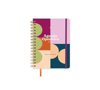 UO Agenda Scolaire facultatif semainier : Commence en Septembre 2025 et se termine en août 2026, Couverture Rigide, Comprend 127 Autocollants, élastique et Ruban d'enregistrement, Multicolore