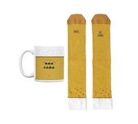 UO Set tasse Tu es la canne, tasse café et chaussettes amusantes, cadeaux originaux pour homme, taille unique pour homme, cadeau fin d'année scolaire enseignants
