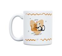 UO Tasse Tu es Miau-Amorcito Un Cadeau Amusant et Plein d'Amour pour Votre Couple Démontrer Votre Amour De Forme Originale. Céramique de Qualité, 350 ml.