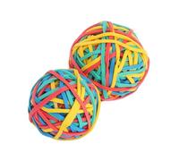 UOCAI Lot de 2 Boules de Elastique Caoutchouc, Rubber Bands, Bandes élastiques Environ 250 Pièces 4 Couleurs, pour Bureau école Maison Bande élastique Solide Boucle Fournitures de Bureau