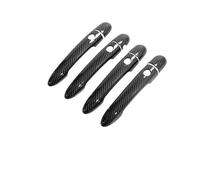UOEMCRTB pour Renault pour Clio 3 III 2005~2012 pour Lutecia pour Euro pour Clio Housse De Poignée Porte Extérieure en Fibre De Carbone Accessoires De Voiture(Handle 4 Button A)