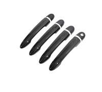 UOEMCRTB pour Renault pour Clio 3 III 2005~2012 pour Lutecia pour Euro pour Clio Housse De Poignée Porte Extérieure en Fibre De Carbone Accessoires De Voiture(Handle 1 Keyhole)
