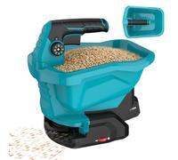 UOEONR Épandeur d'engrais sans Fil Compatible avec Batterie Makita 18V, 3,3L, Angle de Dispersion 140°, 6 Vitesses de Rotation, 8 réglages de débit, Couvre Jusqu’à 800 m² (Ohne Akku)