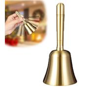 Uoimky Cloche à main en laiton - Sonnette de réception - Cloche de table - Cloche de dîner - Cloche de Noël - Sonnette d'appel - Sonnette de service pour l'école, l'église, le service d'hôtel, la