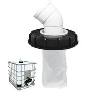 Uoimky Filtre de couvercle IBC 45° IBC Filtre de réservoir en nylon 163 mm avec couvercle IBC Accessoires de réservoir Filtre à eau pour réservoir d'eau de pluie, tonneau IBC, DN150