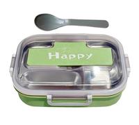 Uonguon Boîte à déjeuner pour , conteneur à goûter à 3 compartiments, étanche avec ustensiles, style boîte à repas pour adultes, , école, bureau, crèche, et pique-nique