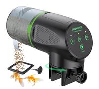 Uonguon Mangeoire automatique pour aquarium, rotation à 360 degrés avec minuterie, 200 ml d'alimentation automatique pour poissons - pour les vacances d'alimentation Guppy Betta Pond Vacances Granules