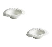 Uonlytech 2 Pièces Assiette en Céramique Chapeau, Plate Creuse 10 Pouces | Forme Chapeau Simple, Surface Polie Lisse, Usage Maison ou Restaurant, pour Desserts et Fruits Grillés