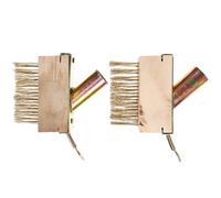 Uonlytech 2 pièces Brosse métallique de désherbage Manuelle, Brosse Acier pour Joints de Pavage, allées et terrasses, Outil de Jardinage sans Manche, Mousse et
