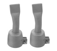 Uonlytech 2 Pièces Buse de Soudage à Air Chaud Plate Acier Inoxydable | Embout Étroit Allongé, Installation Facile, pour Marquage Publicitaire et Tubes Pvc, Finition Argenté
