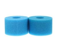 Uonlytech 2 Pièces Filtre de Remplacement en Éponge Cylindrique | Souple et Réutilisable, Bleu, pour Piscine D’aquarium, Meilleure Filtration, Format Cylindrique